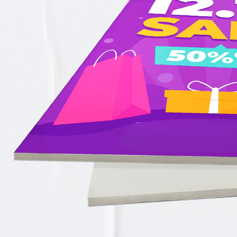 White Sticker + 5mm KT Foamboard